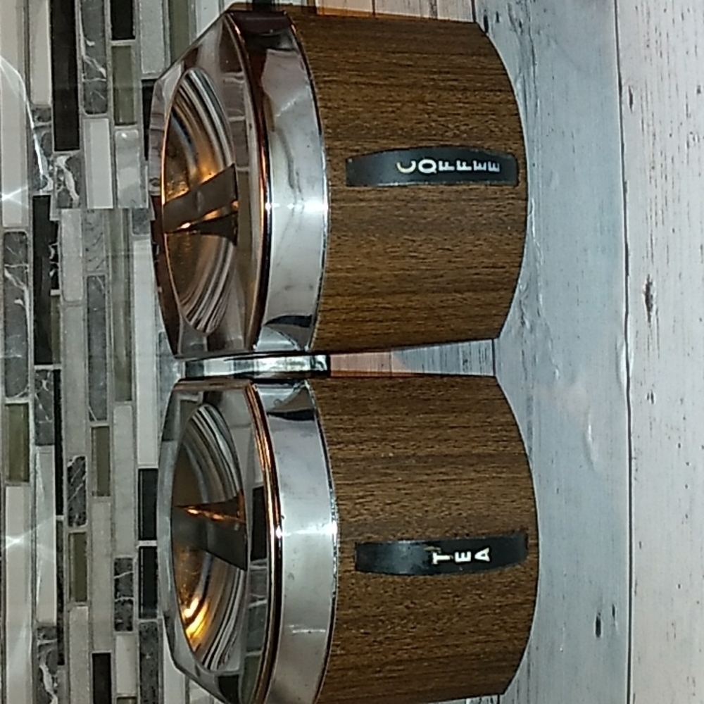 Vintage 1960s Kromex metal canisters